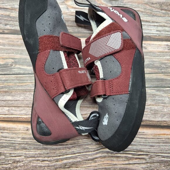 Evolv Elektra Climbing Shoes Maroon Womens Size 7 - Picture 4 of 6